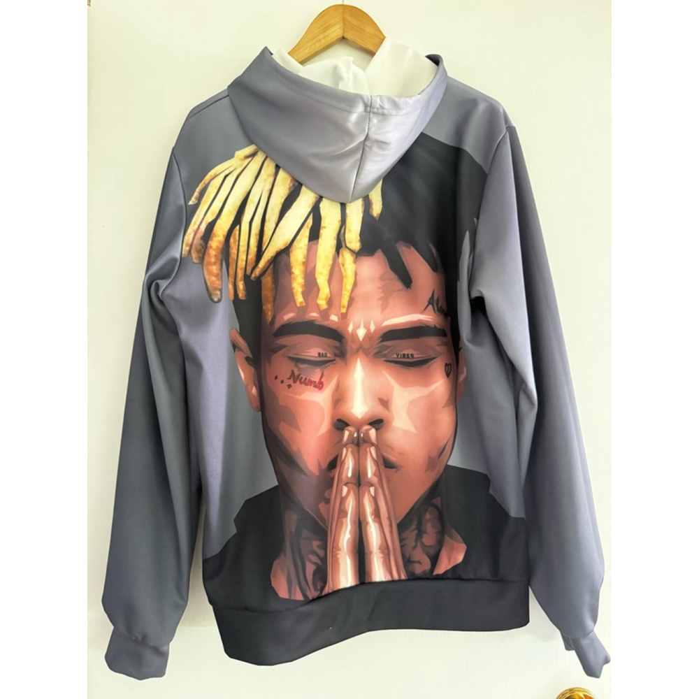 XXXTENTACION Graphic Hoodie Rap Hip Hop Streetwear Pullover - Picture 5 of 11